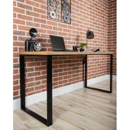 Bureau BLAT 160x60 cm noir/marron