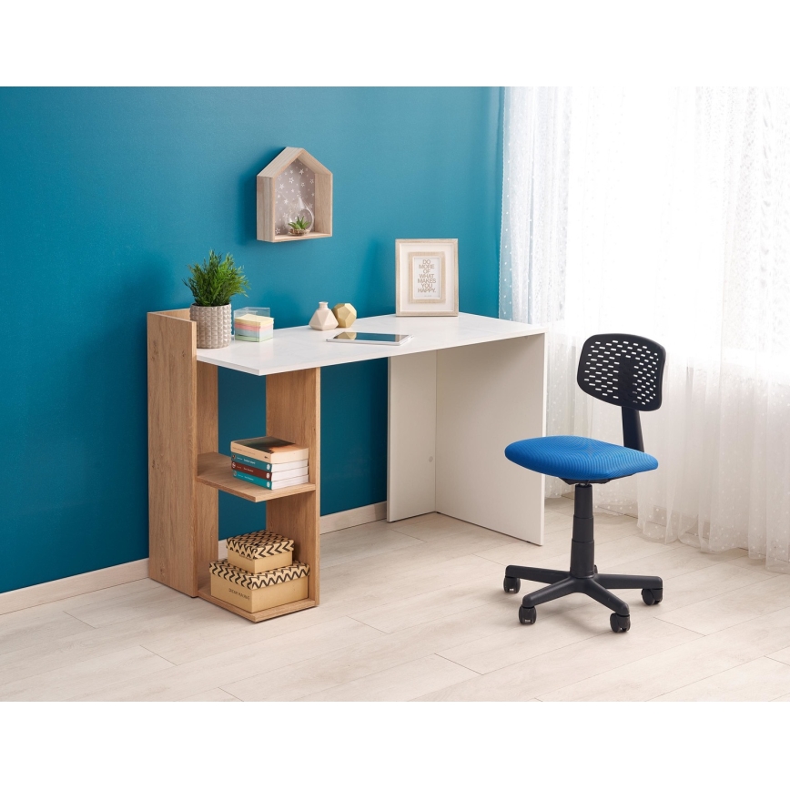 Bureau COZYRA eiken/wit