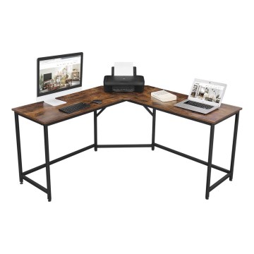 Bureau d'angle SOLEA marron/noir