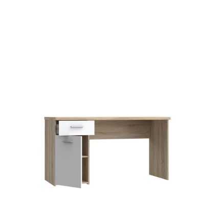 Bureau GINO wit/sonoma eiken