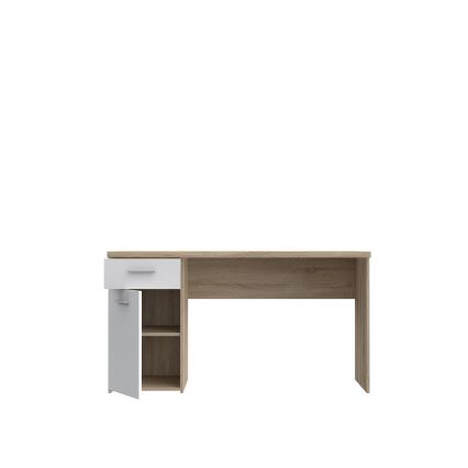 Bureau GINO wit/sonoma eiken