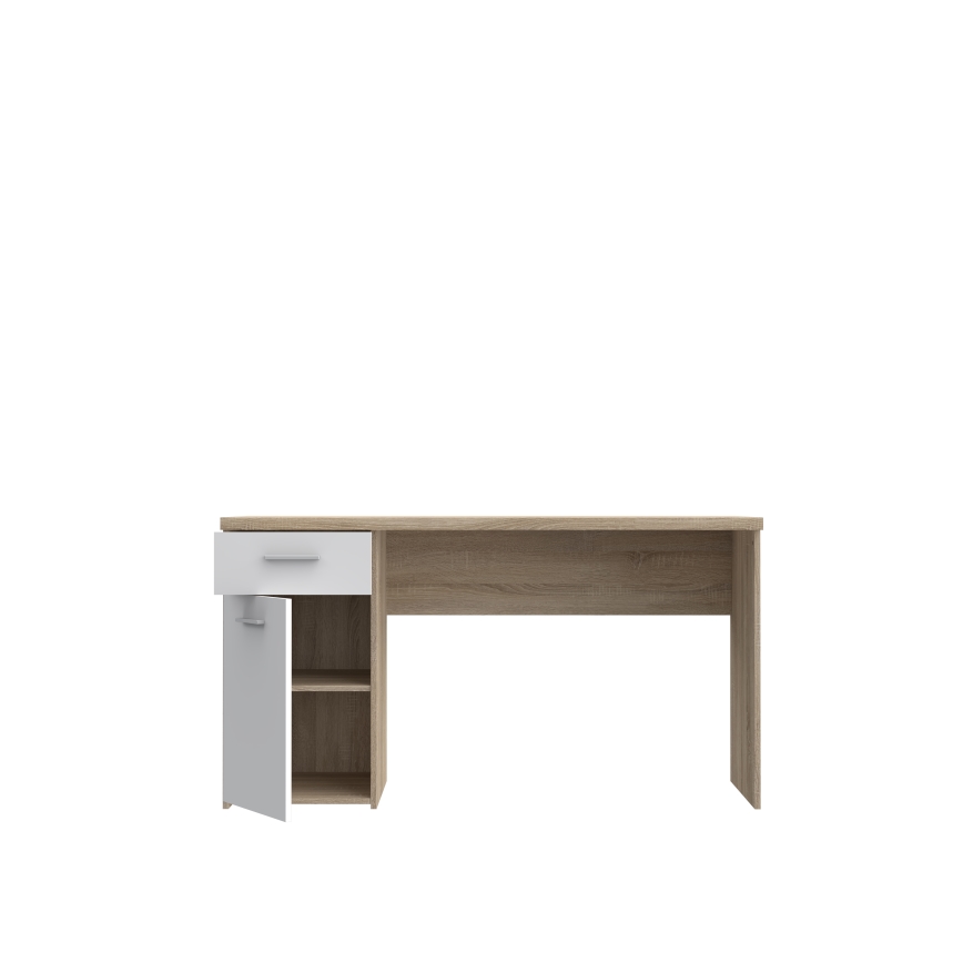 Bureau GINO wit/sonoma eiken
