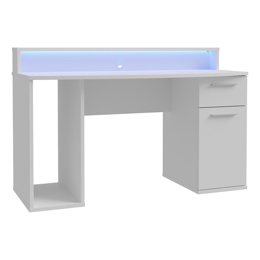 Bureau IVAR avec éclairage intégré, blanc