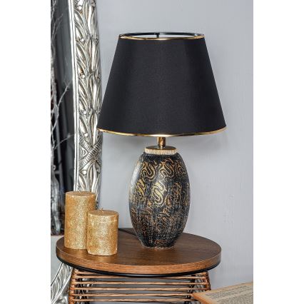 Bureau lamp RAMZES 1xE27/40W/230V zwart/goud