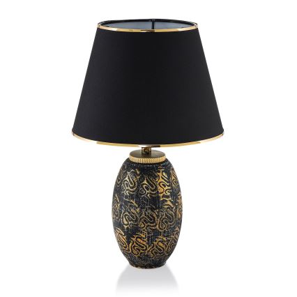 Bureau lamp RAMZES 1xE27/40W/230V zwart/goud