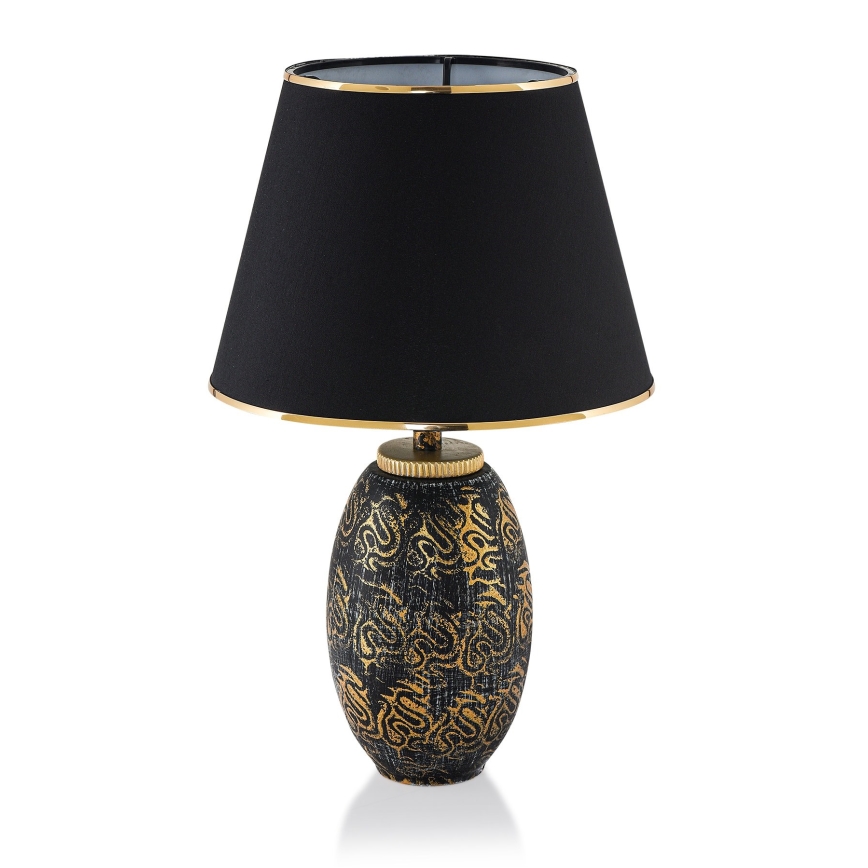 Bureau lamp RAMZES 1xE27/40W/230V zwart/goud