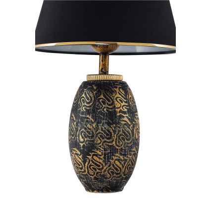 Bureau lamp RAMZES 1xE27/40W/230V zwart/goud