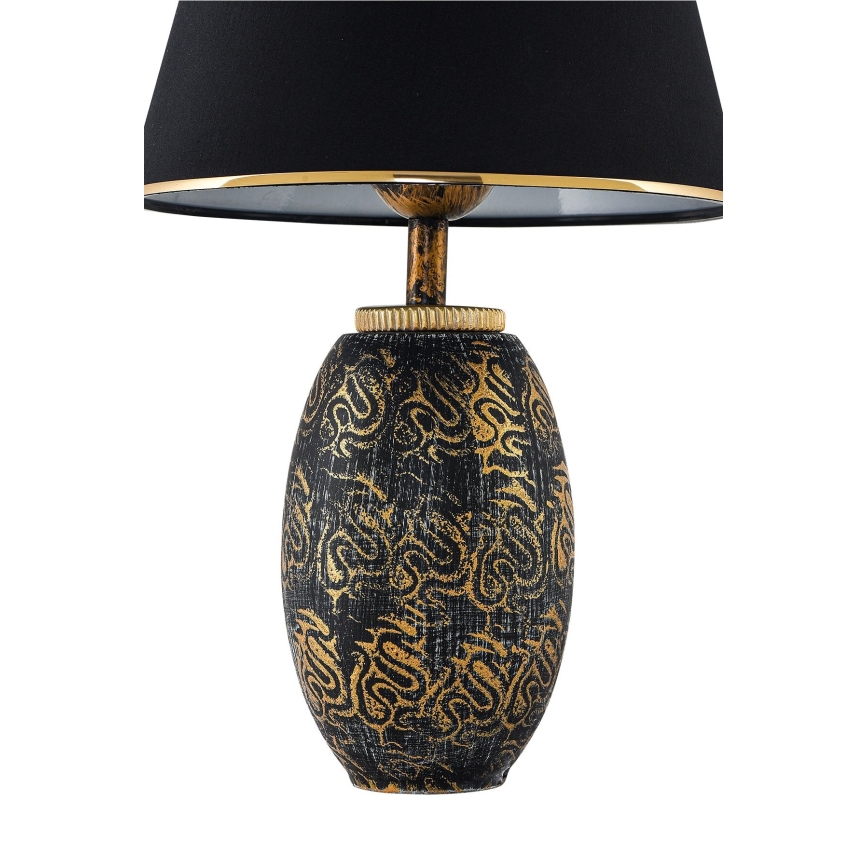 Bureau lamp RAMZES 1xE27/40W/230V zwart/goud