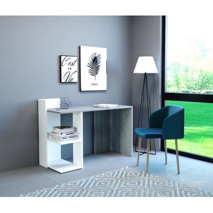 Bureau MARLO betongrijs/wit