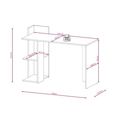 Bureau MARLO chêne artisan/anthracite