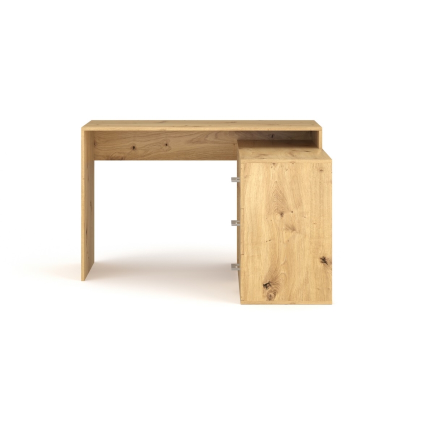 Bureau met lades en universele hoek P/L JULES artisan eik