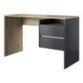 Bureau met lades MARLO eiken artisan/antraciet