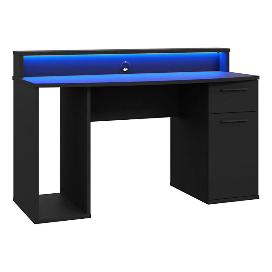 Bureau met verlichting IVAR, zwart