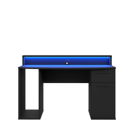 Bureau met verlichting IVAR, zwart