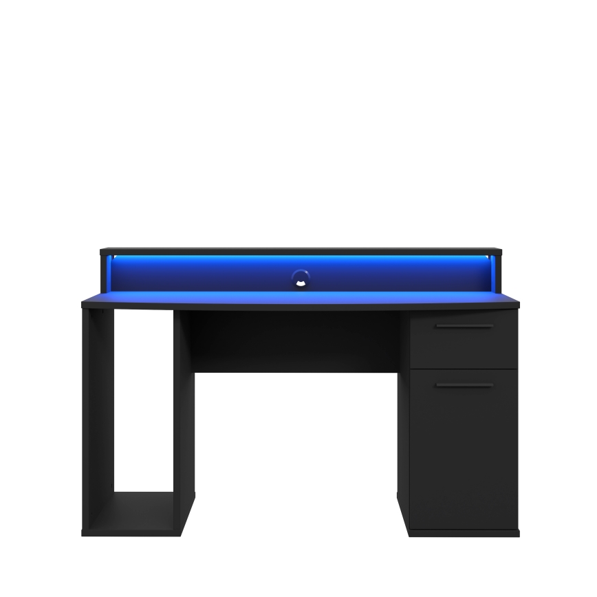 Bureau met verlichting IVAR, zwart
