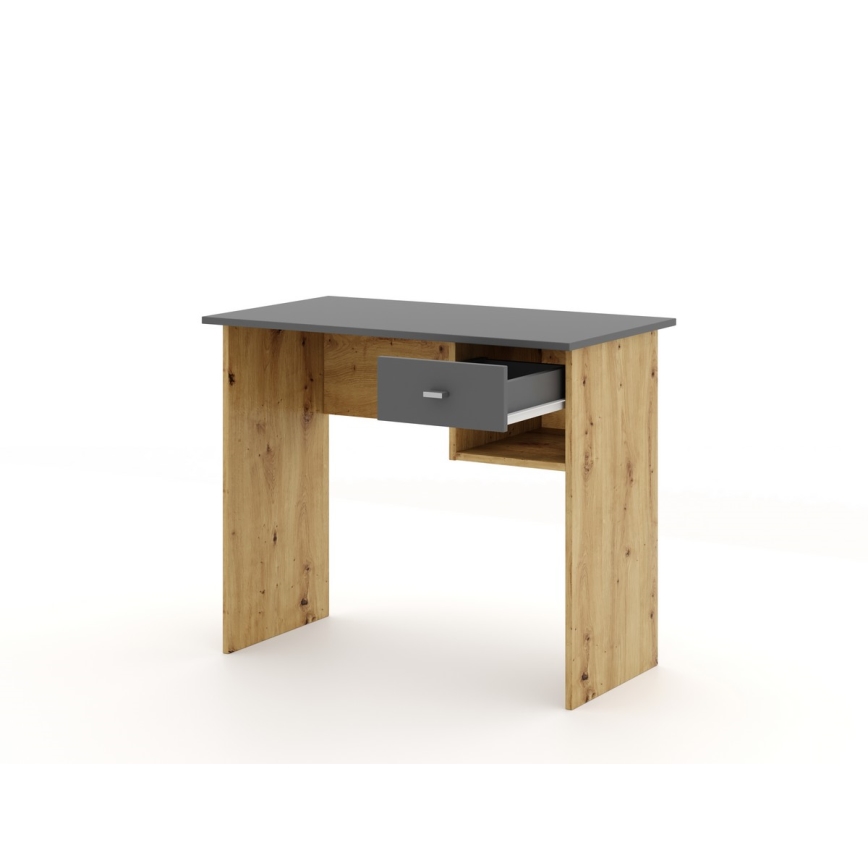 Bureau RICO artisan eiken/grijs