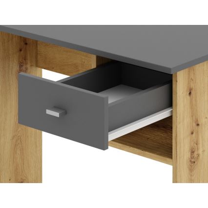 Bureau RICO artisan eiken/grijs