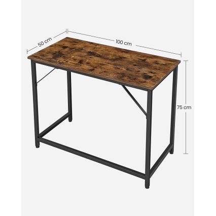 Bureau SOLEA bruin/zwart