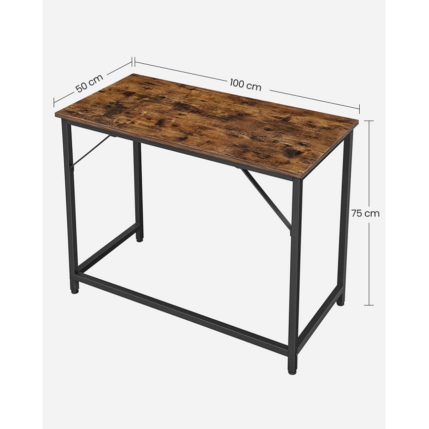 Bureau SOLEA bruin/zwart