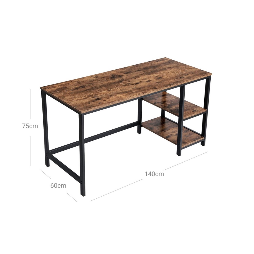 Bureau SOLEA bruin/zwart