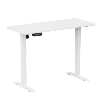 Bureau taille ajustable LEVANO 140x60 cm blanc