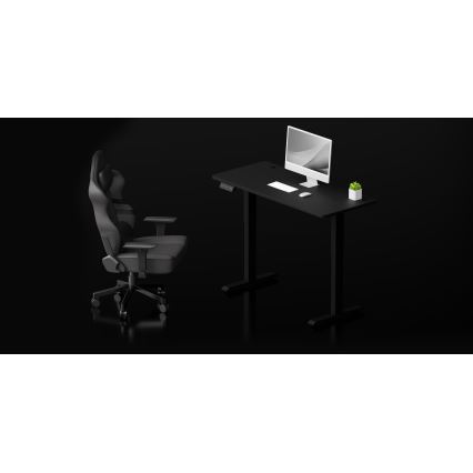 Bureau taille ajustable LEVANO 140x60 cm noir