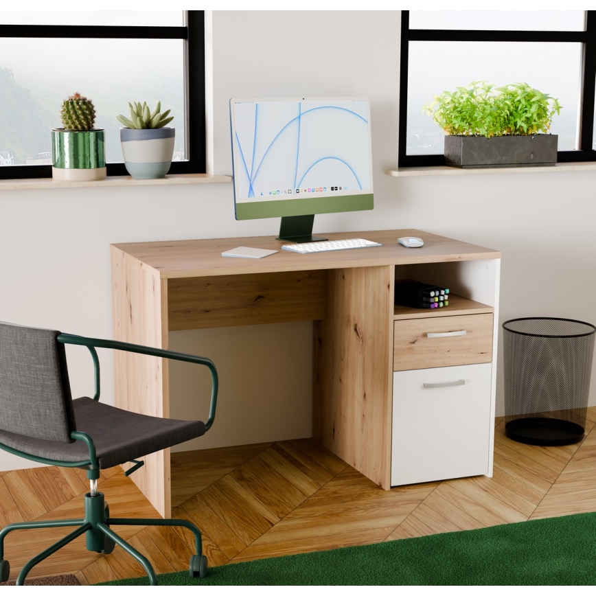 Bureau URO artisan-eik/wit