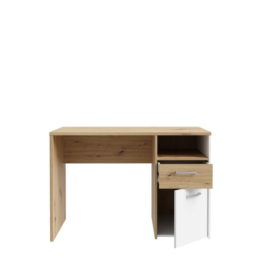 Bureau URO chêne artisan/blanc