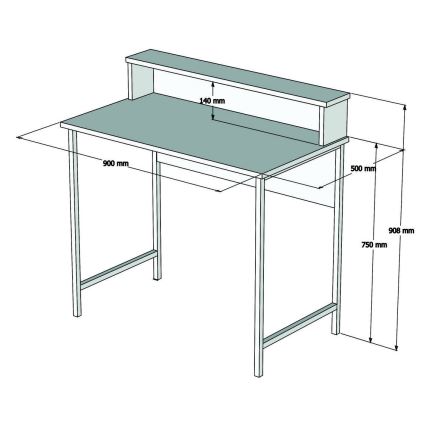 Bureau USO 90,8x90 cm marron