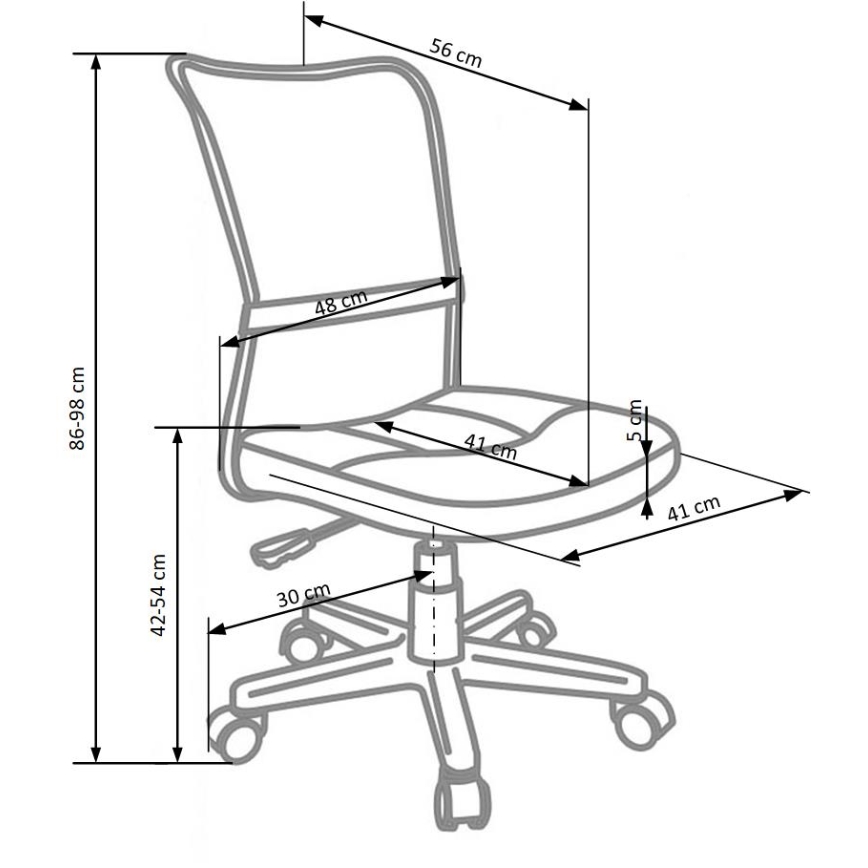 Bureaustoel FANA, grijs/zwart