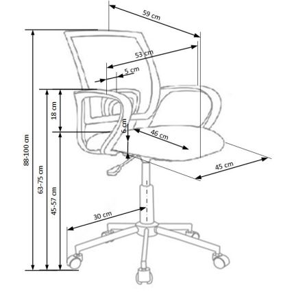 Bureaustoel SIRAQ meerkleurig