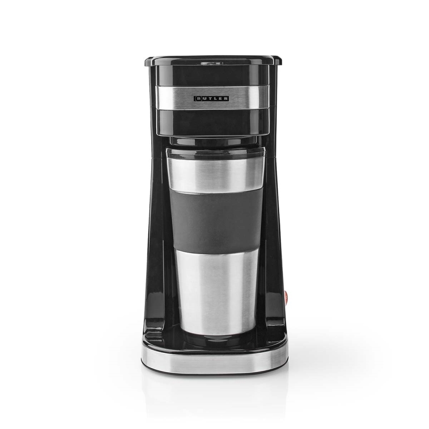 Butler - Machine à café pour une tasse 0,4 l avec gobelet de voyage 750W/230V inox/noir
