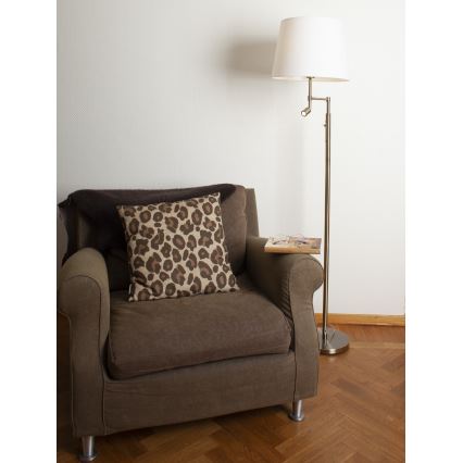 ByRydens - Lampadaire LED ORLANDO 1xE27/5W/230V + LED/3W blanc/bronze Ø 36 cm