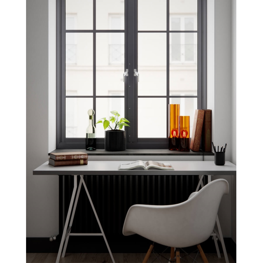 ByRydens - Lampe de table FLAKE 1xE27/5W/230V marron/fumé