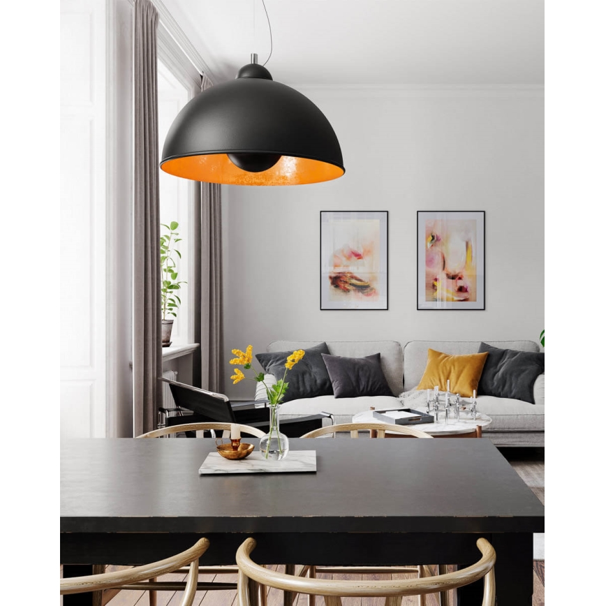 ByRydens - Hanglamp met kabel CAPTAIN 1xE27/7W/230V zwart