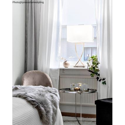 ByRydens - Tafellamp OMEGA 1xE27/5W/230V wit/messing