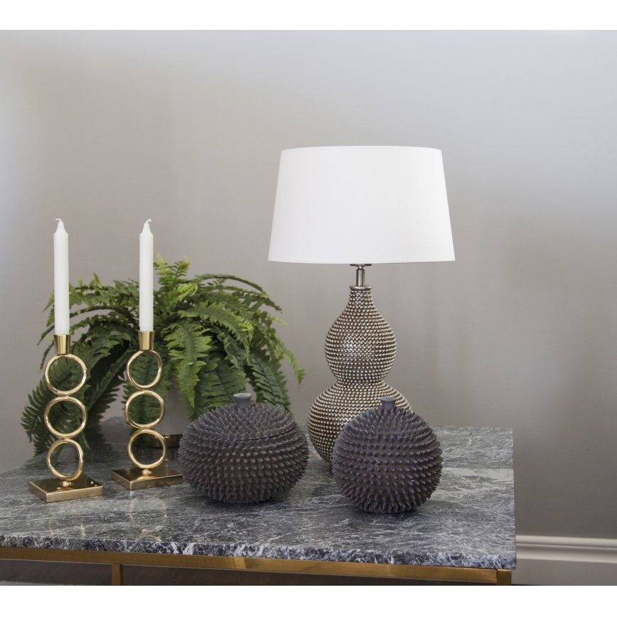 ByRydens - Tafellamp LOFTY 1xE27/5W/230V wit/zilver