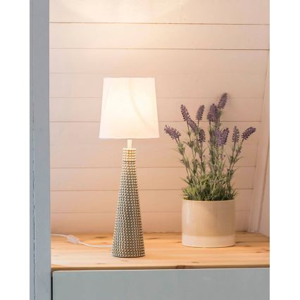 ByRydens - Tafellamp LOFTY 1xE27/5W/230V wit/zilver