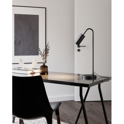 ByRydens - Lampe de table CURVE 1xGU10/7W/230V noire