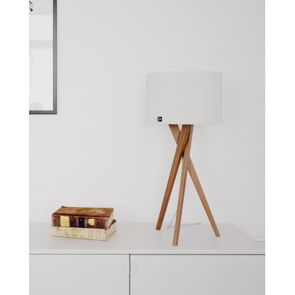 ByRydens - Lampe de table VEGA 1xE27/8W/230V blanche/chêne