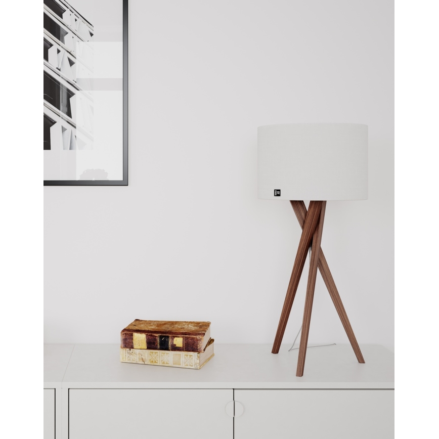 ByRydens - Lampe de table VEGA 1xE27/8W/230V blanc/noyer