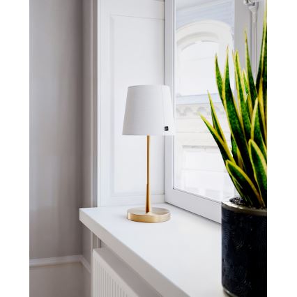 ByRydens - Tafellamp LUMI 1xE27/8W/230V wit/goud 48,5 cm