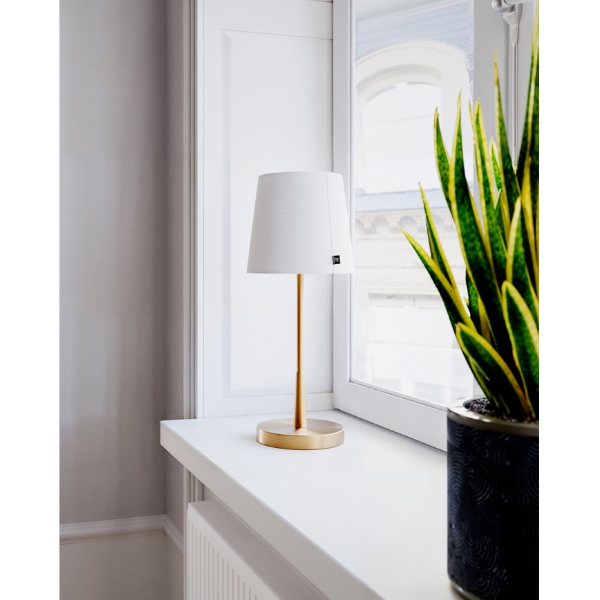 ByRydens - Tafellamp LUMI 1xE27/8W/230V wit/goud 48,5 cm