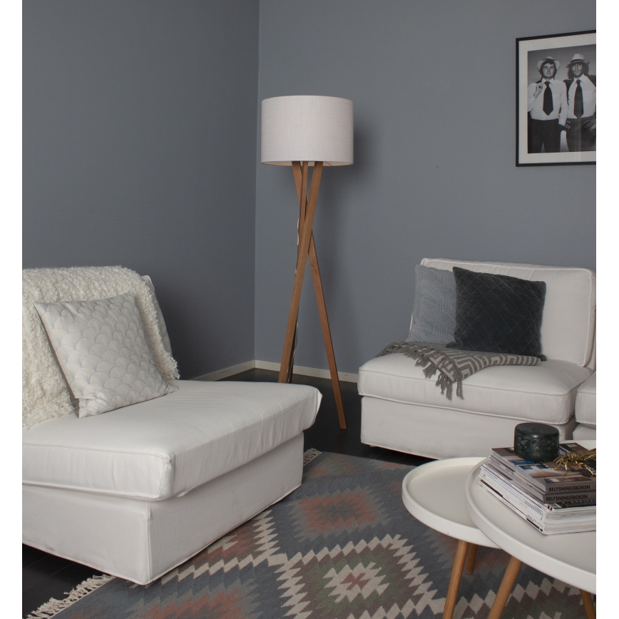 ByRydens - Staande Lamp VEGA 1xE27/5W/230V beige/wit