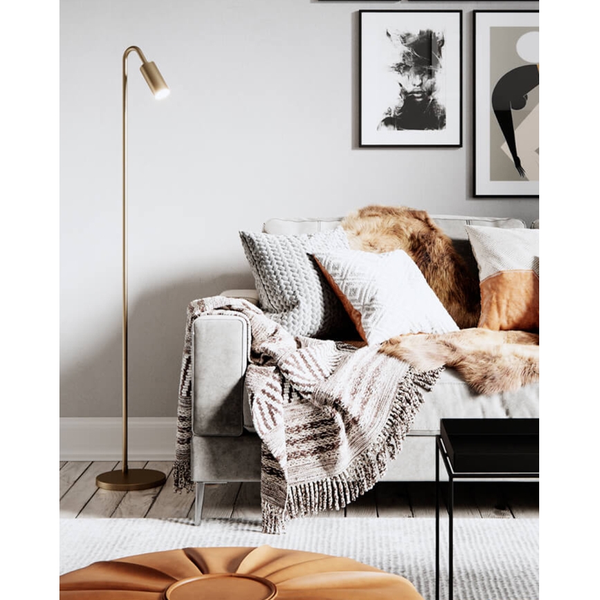 ByRydens - Lampadaire CURVE 1xGU10/7W/230V doré