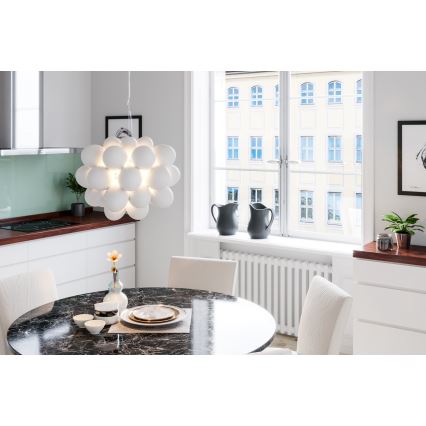 ByRydens - Suspension filaire GROSS 8xG9/4W/230V blanc d. 50 cm