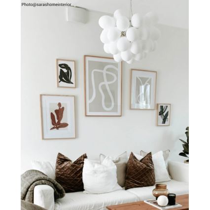 ByRydens - Suspension filaire GROSS 8xG9/4W/230V blanc d. 50 cm