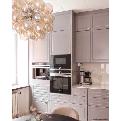 ByRydens - Suspension filaire GROSS 8xG9/4W/230V fumé/marron d. 50 cm