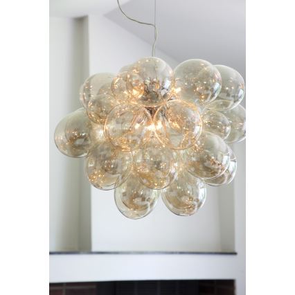 ByRydens - Suspension filaire GROSS GRANDE 8xG9/4W/230V fumé/marron d. 62 cm