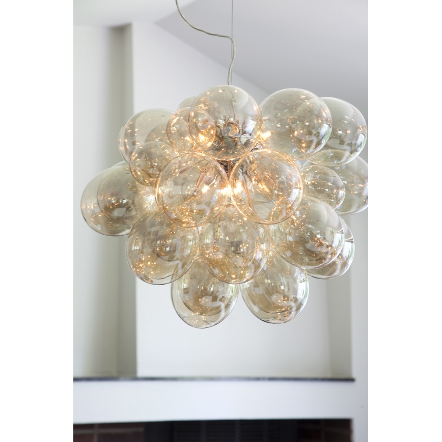 ByRydens - Suspension filaire GROSS GRANDE 8xG9/4W/230V fumé/marron d. 62 cm